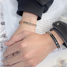 Unique Her King His Queen Matching Couples Bracelets In Titanium - CoupleSets