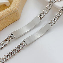 Engravable Real Love Matching Heart Couple Bracelets In Titanium - CoupleSets