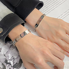 Engravable Real Love Matching Heart Couple Bracelets In Titanium - CoupleSets