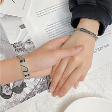 Engravable Real Love Matching Heart Couple Bracelets In Titanium - CoupleSets