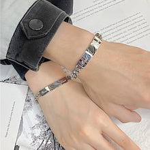 Engravable Real Love Matching Heart Couple Bracelets In Titanium - CoupleSets