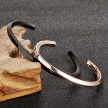 Adjustable Simple Matching Bangles For Couples In Titanium - CoupleSets