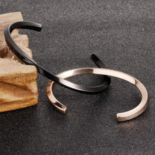 Adjustable Simple Matching Bangles For Couples In Titanium - CoupleSets