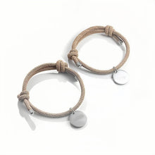 Engravable Simple Matching Charm Bracelets For Couples In Titanium - CoupleSets