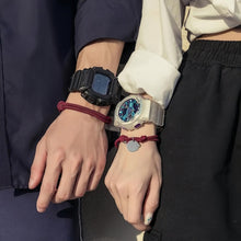 Engravable Simple Matching Charm Bracelets For Couples In Titanium - CoupleSets