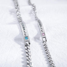 Engravable Love You To The Moon And Back Matching Couple Bracelets In Titanium - CoupleSets