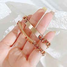 Engravable Simple Matching Bracelets For Couples In Titanium - CoupleSets