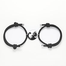 Engravable Matching Cute Cat Couple Bracelets In Titanium - CoupleSets