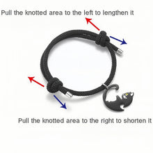 Engravable Matching Cute Cat Couple Bracelets In Titanium - CoupleSets