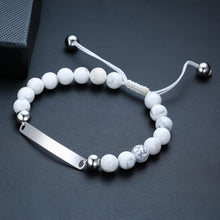 Engravable Matching Beaded Bracelets For Couples In Titanium - CoupleSets