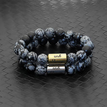 Engravable Alabaster Beads Bracelets For Couples - CoupleSets