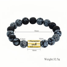 Engravable Alabaster Beads Bracelets For Couples - CoupleSets