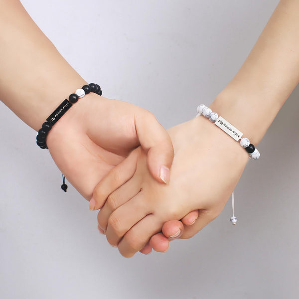Unique His Crazy Her Weirdo Matching Couple Beaded Bracelets CoupleSets