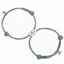 Sun And Moon Matching Charm Magnetic Bracelet For Couples In Sterling Silver - CoupleSets