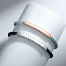 Engravable Simple Matching Charm Bracelets For Couples In Sterling Silver - CoupleSets