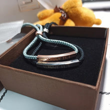 Engravable Simple Matching Charm Bracelets For Couples In Sterling Silver - CoupleSets