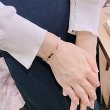 Engravable Simple Matching Charm Bracelets For Couples In Sterling Silver - CoupleSets