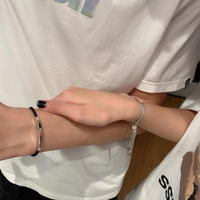 Engravable Simple Matching Charm Bracelets For Couples In Sterling Silver - CoupleSets