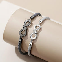 Unique Infinity Charm Bracelets For Couples In Sterling Silver - CoupleSets