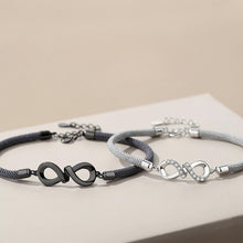Unique Infinity Charm Bracelets For Couples In Sterling Silver - CoupleSets