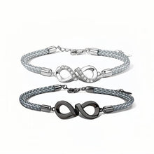 Unique Infinity Charm Bracelets For Couples In Sterling Silver - CoupleSets