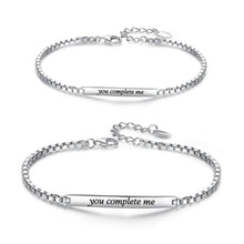 Unique You Complete Me Matching Charm Bracelets For Couples In Sterling Silver - CoupleSets