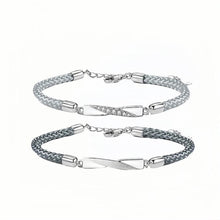Engravable Infinity Charm Bracelets For Couples In Sterling Silver - CoupleSets