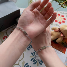 Unique Bosom Lover Matching Heart Charm Magnetic Couple Bracelets In Sterling Silver - CoupleSets