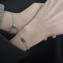 Unique Bosom Lover Matching Heart Charm Magnetic Couple Bracelets In Sterling Silver - CoupleSets