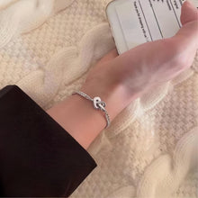 Unique Infinity Knot Matching Heart Couple Bracelets In Sterling Silver - CoupleSets