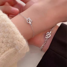 Unique Infinity Knot Matching Heart Couple Bracelets In Sterling Silver - CoupleSets