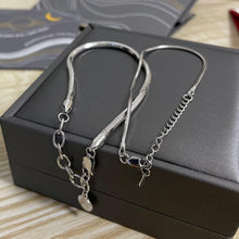 Engravable Snake Chains Bracelets For Couples In Sterling Silver - CoupleSets