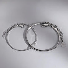 Engravable Snake Chains Bracelets For Couples In Sterling Silver - CoupleSets
