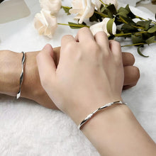 Unique Matching Infinity Couple Bangles In Sterling Silver - CoupleSets