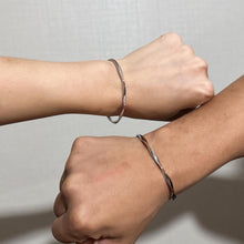 Unique Matching Infinity Couple Bangles In Sterling Silver - CoupleSets