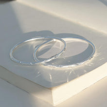 Adjustable Matching Frosted Couple Bangles In Sterling Silver - CoupleSets