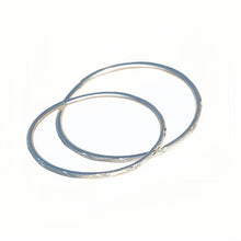 Adjustable Matching Frosted Couple Bangles In Sterling Silver - CoupleSets