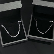 Unique Matching Cuban Chain Bracelets For Couples In Sterling Silver - CoupleSets