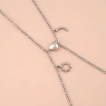 Sun And Moon Magnetic Heart Matching Charm Bracelets In Titanium