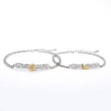 Sun And Moon Matching Charm Bracelets For Couples In Sterling Silver
