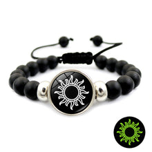 Sun And Moon Matching Glow In The Dark Beaded Bracelets For Couples