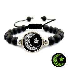 Sun And Moon Matching Glow In The Dark Beaded Bracelets For Couples