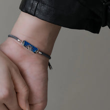 Sun And Moon Matching Couple Bracelets In Sterling Silver And Rope