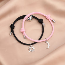 Sun And Moon Magnetic Heart Matching Bracelets For Couples