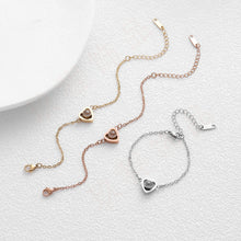 Matching Heart Photo Projection Bracelets For Couples In Titanium