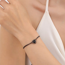 Matching Heart Photo Projection Bracelets For Couples In Titanium