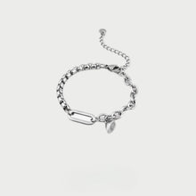 Unique Matching Heart Magnetic Couple Chain Bracelets In Titanium