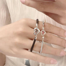 Unique Heartbeat Charm Couple Bracelets In Sterling Silver And Rope