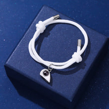 Magnetic Heart Matching Photo Projection Bracelets For Couples