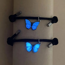 Magnetic Heart Glow In The Dark Butterfly Couple Charm Bracelets